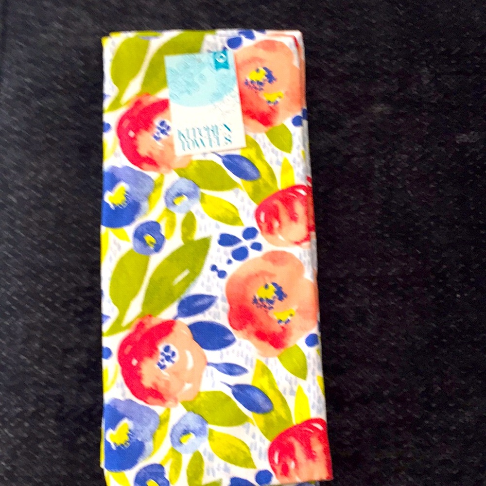 Set of 2 Floral Terry Cloth Kitchen Towels Decor